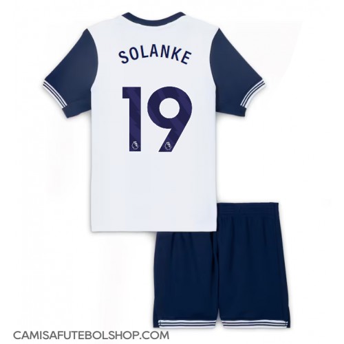 Camisa de time de futebol Tottenham Hotspur Dominic Solanke #19 Replicas 1º Equipamento Infantil 2024-25 Manga Curta (+ Calças curtas)